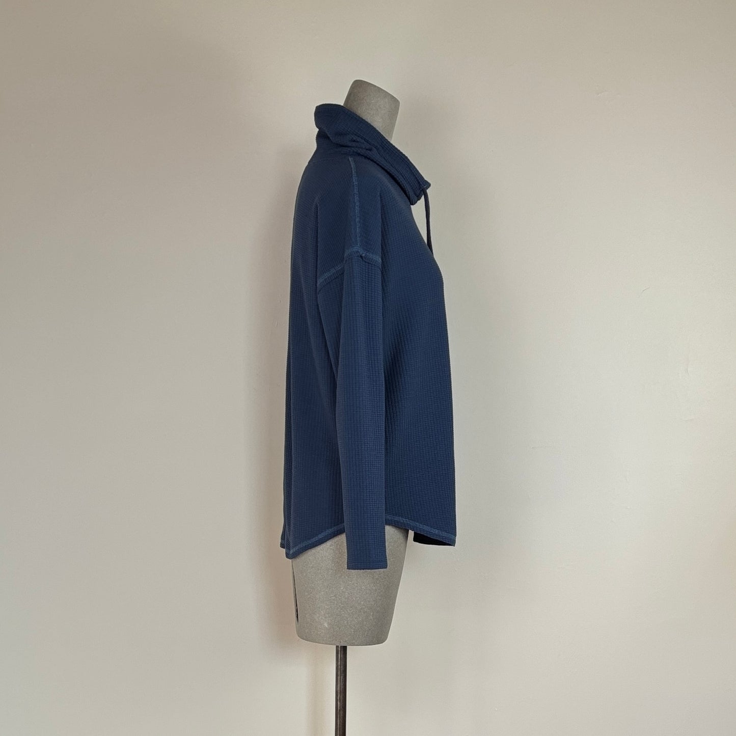 Lilla P. ~  Textured Waffle Mock Neck - Ink