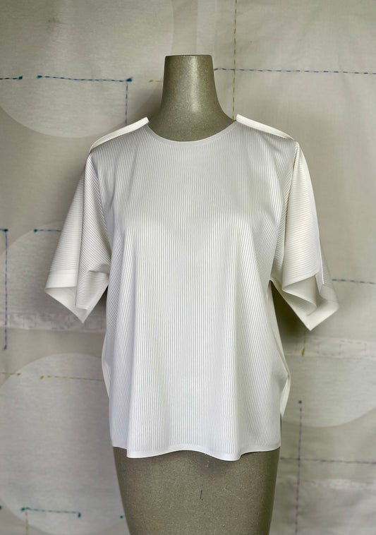 Pleats Please Issey Miyake  ~  A-Poc Form Shirt - Off White