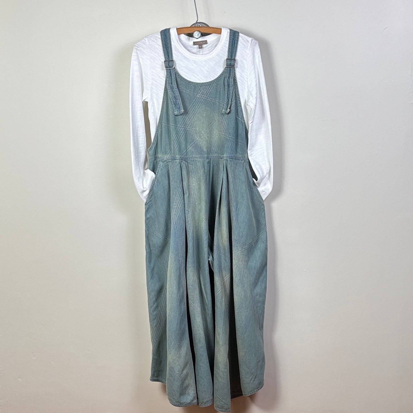 Cynthia Ashby  ~  Sister Flared Overalls - Halogen