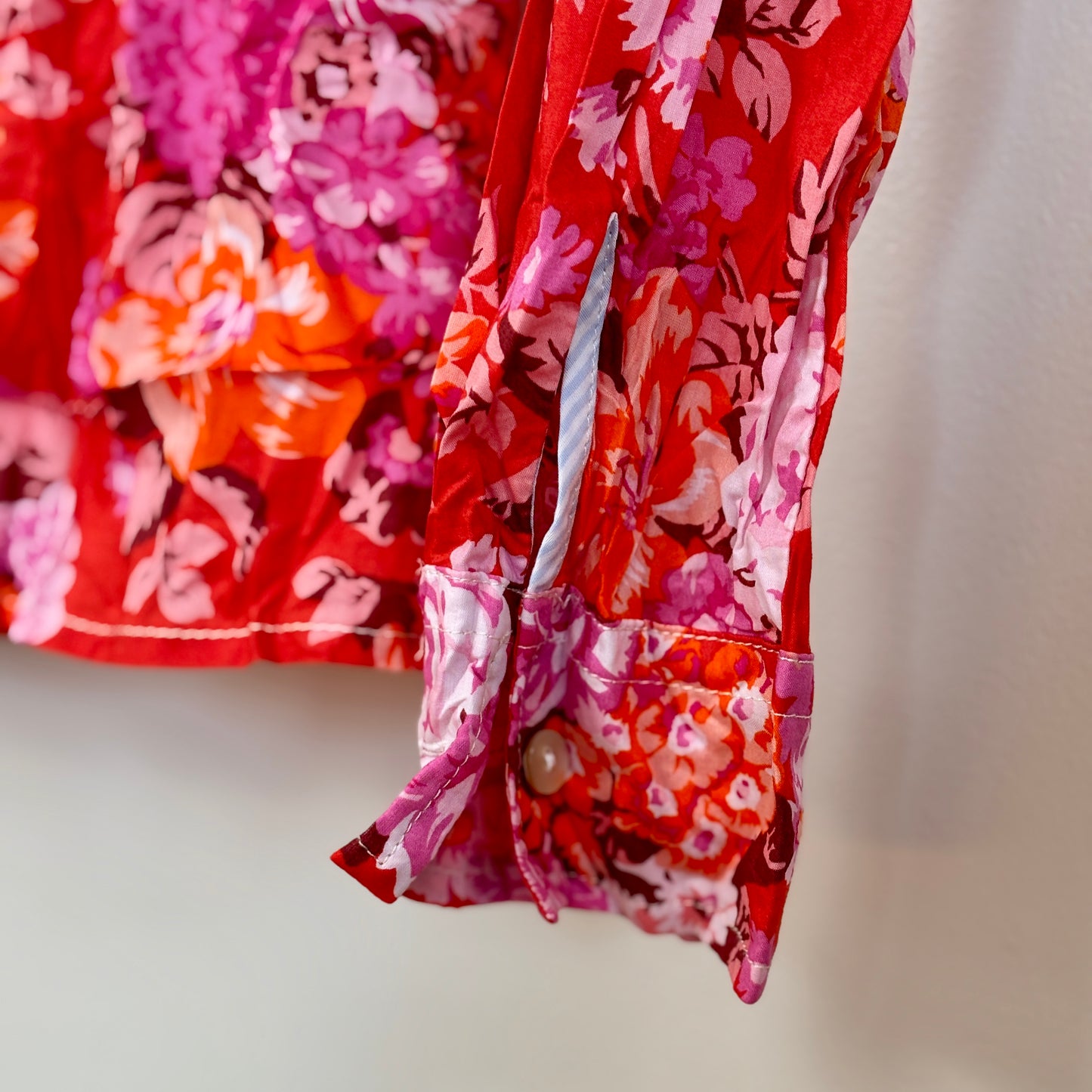 Miki Thumb  ~  Liberty Print Classic Shirt - Bouquet Red