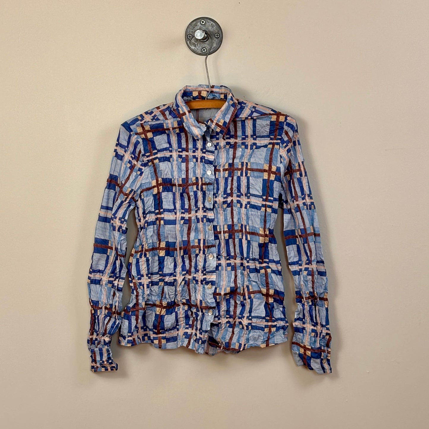 Miki Thumb  ~  Liberty Print Classic Shirt - Florie Azure