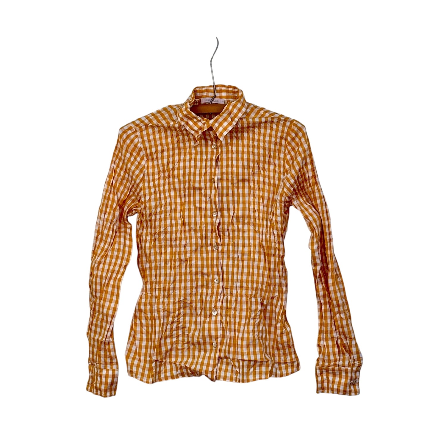 Miki Thumb  ~  Check Print Classic Shirt - Vichy Saffron