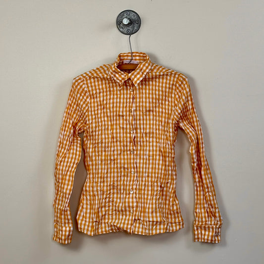 Miki Thumb  ~  Check Print Classic Shirt - Vichy Saffron