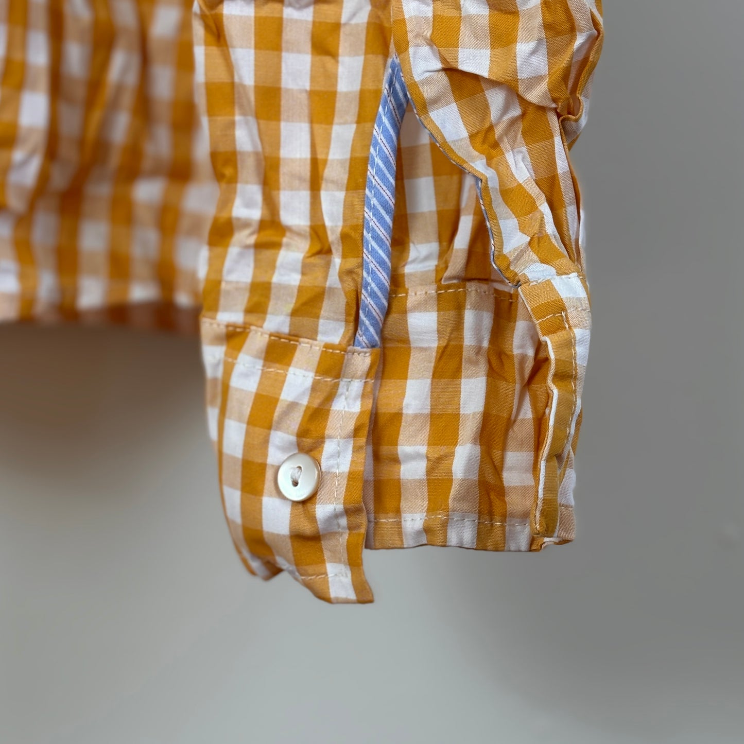 Miki Thumb  ~  Check Print Classic Shirt - Vichy Saffron