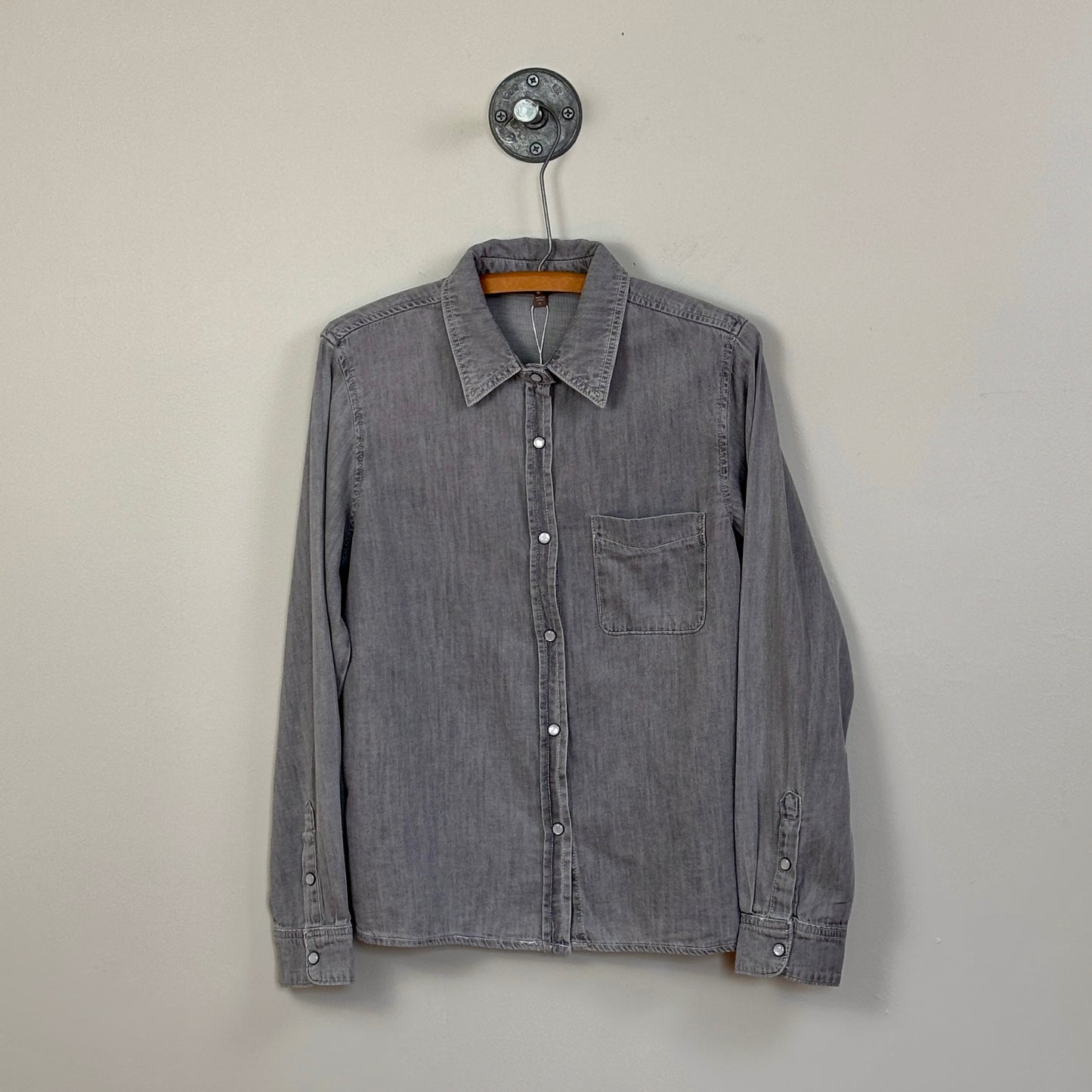 Lilla P.  ~  Denim Button Down - Gray Wash