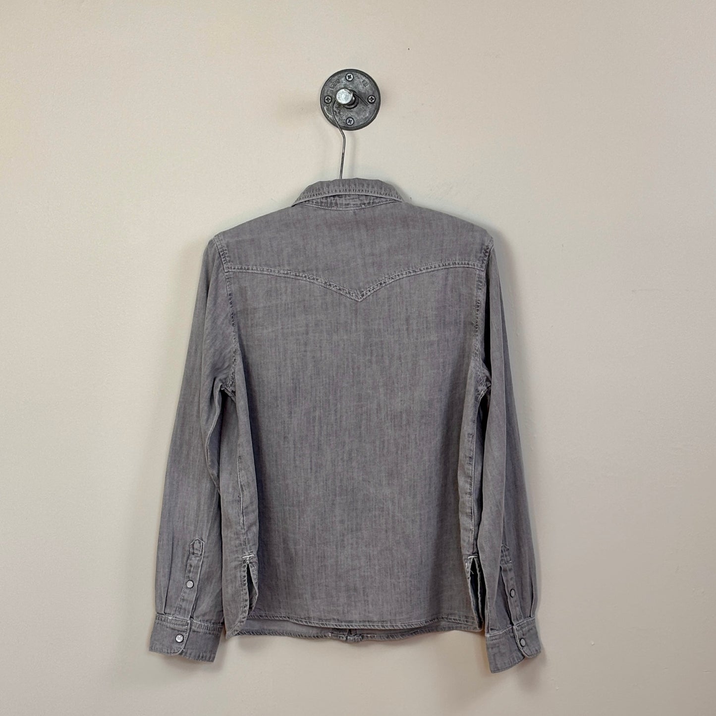 Lilla P.  ~  Denim Button Down - Gray Wash