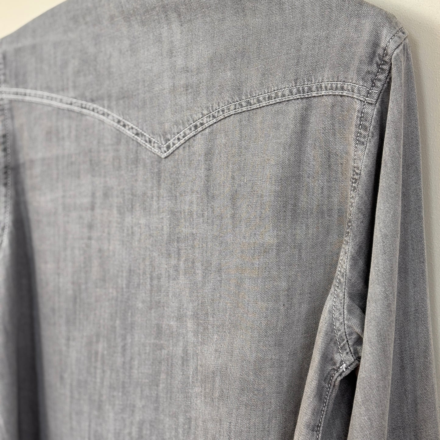 Lilla P.  ~  Denim Button Down - Gray Wash