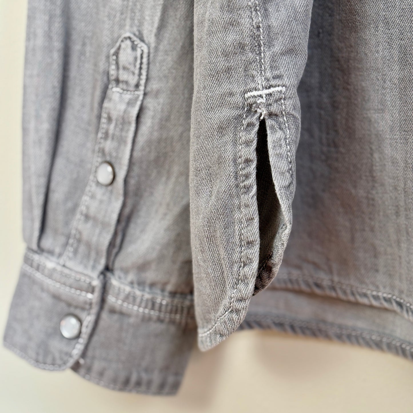 Lilla P.  ~  Denim Button Down - Gray Wash