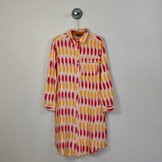 Lilla P. ~  Ikat Shirt Dress - Taffy Ikat