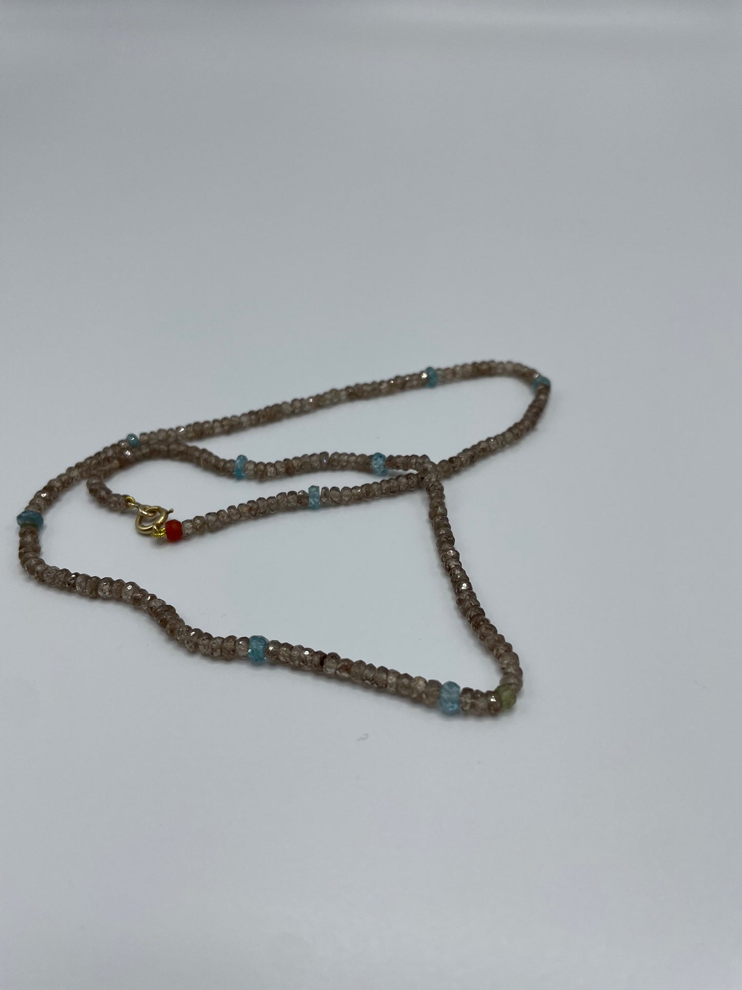 Rebecca Brenner Jewelry  ~  Natural and Blue Zircon Necklace