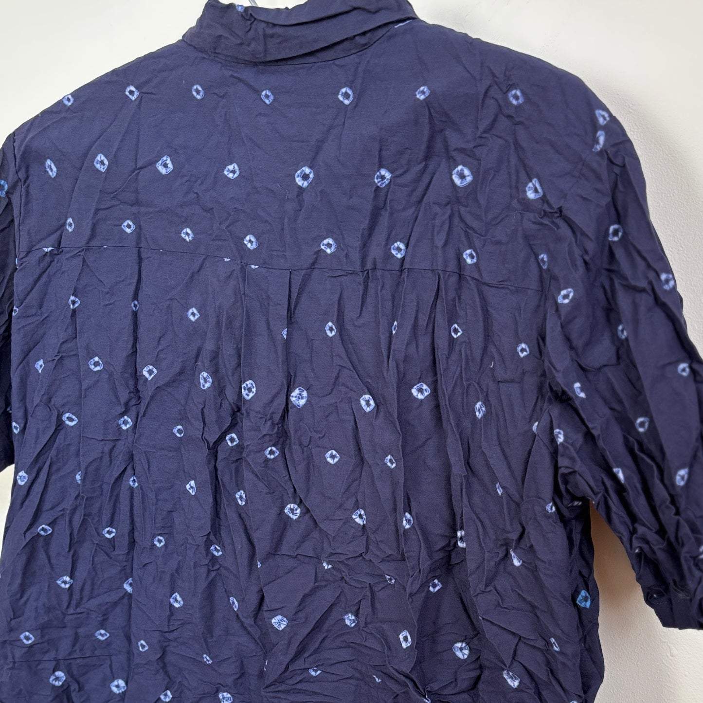 Pas de Calais  ~  Indian Lawn Shibori Summer Blouse - Indigo