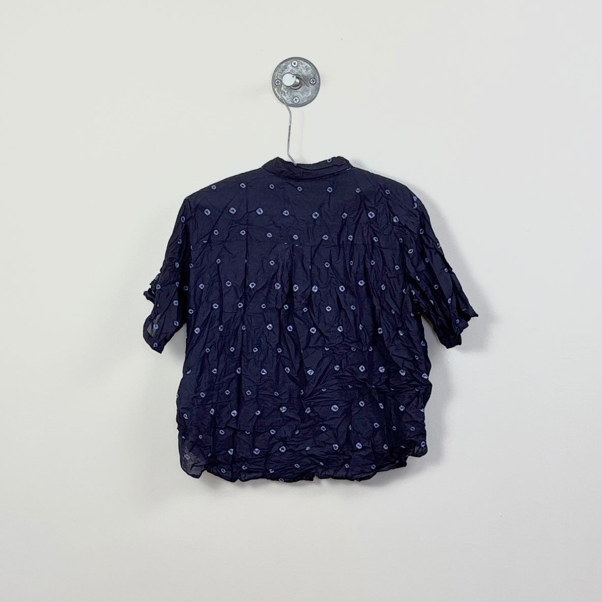 Pas de Calais  ~  Indian Lawn Shibori Summer Blouse - Indigo