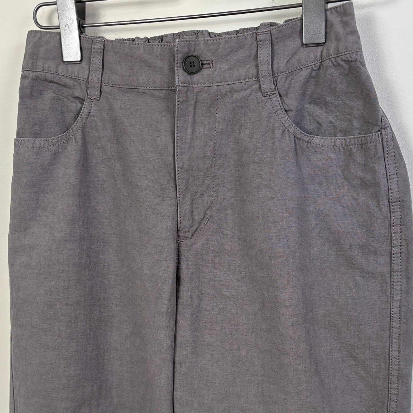 Pas de Calais  ~  High Density Plain Weave Loose Slim Pants - Grey