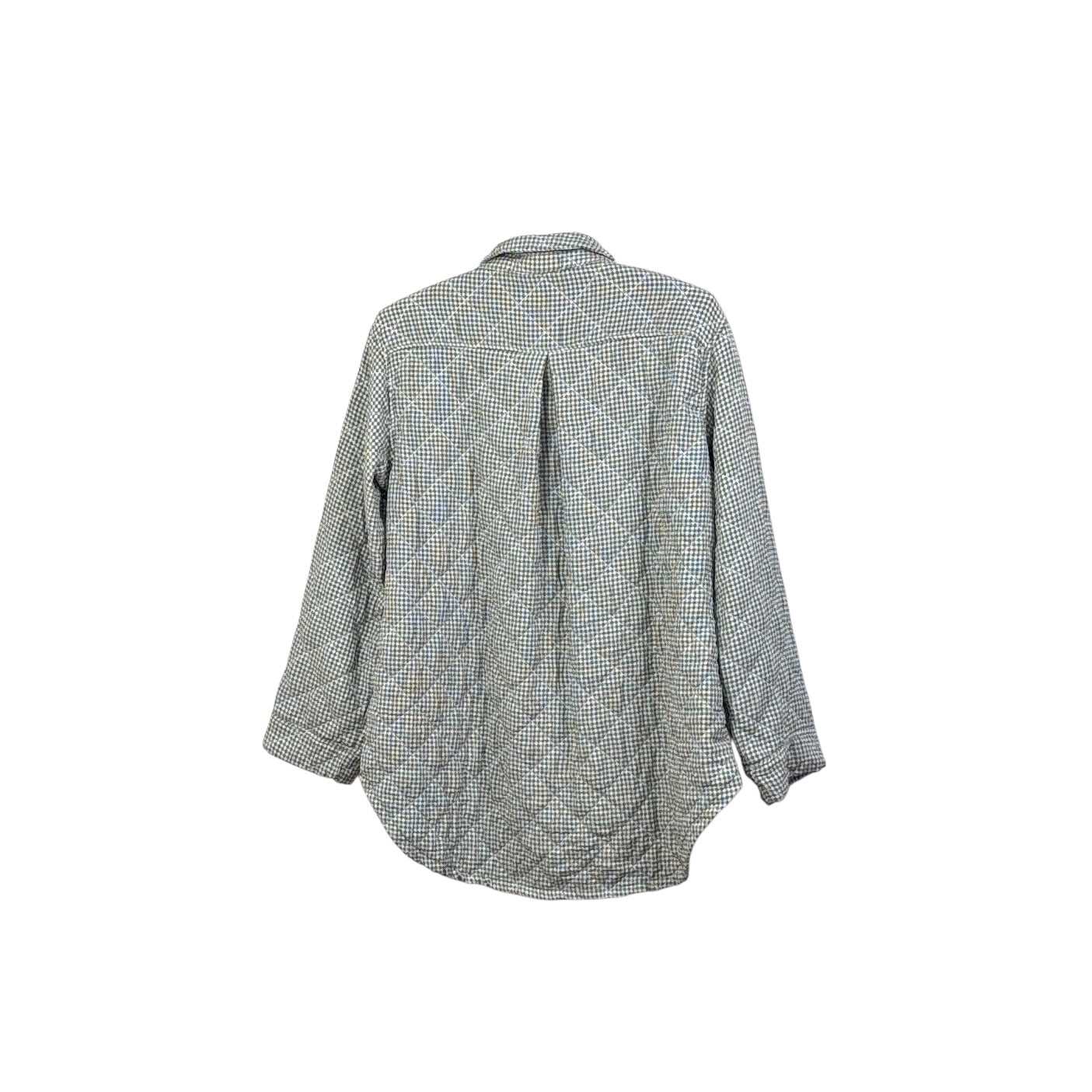 Cut Loose  ~  Crinkle Check Quilt Big Shirt - Balsam Green