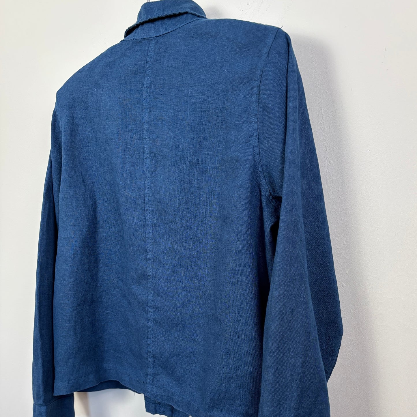 Cut Loose  ~  Solid Linen Cropped Jacket - Naval