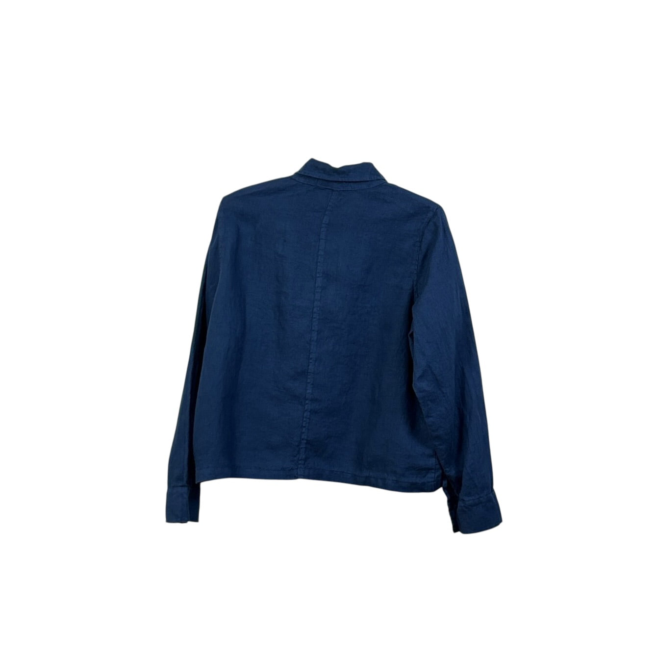 Cut Loose  ~  Solid Linen Cropped Jacket - Naval