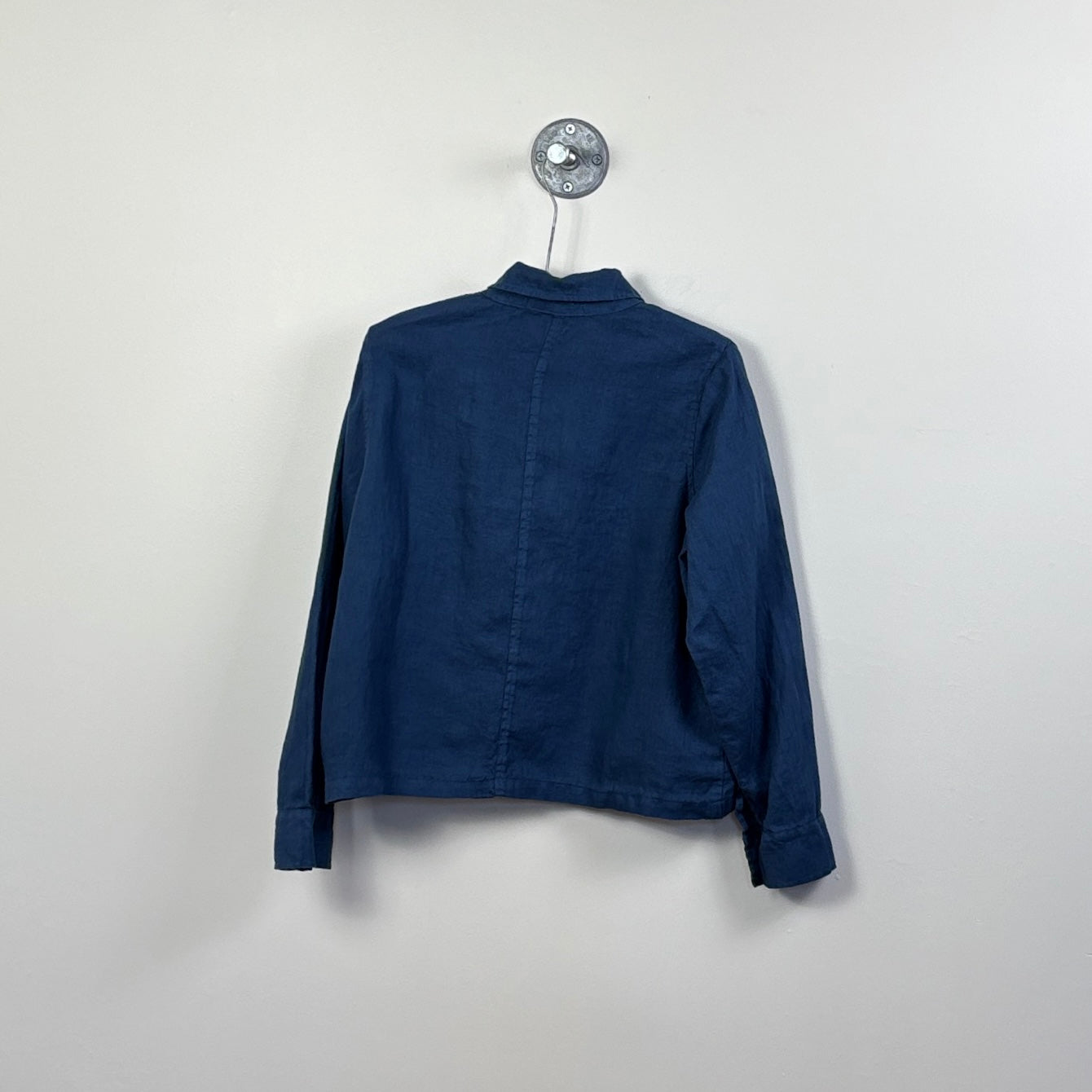 Cut Loose  ~  Solid Linen Cropped Jacket - Naval