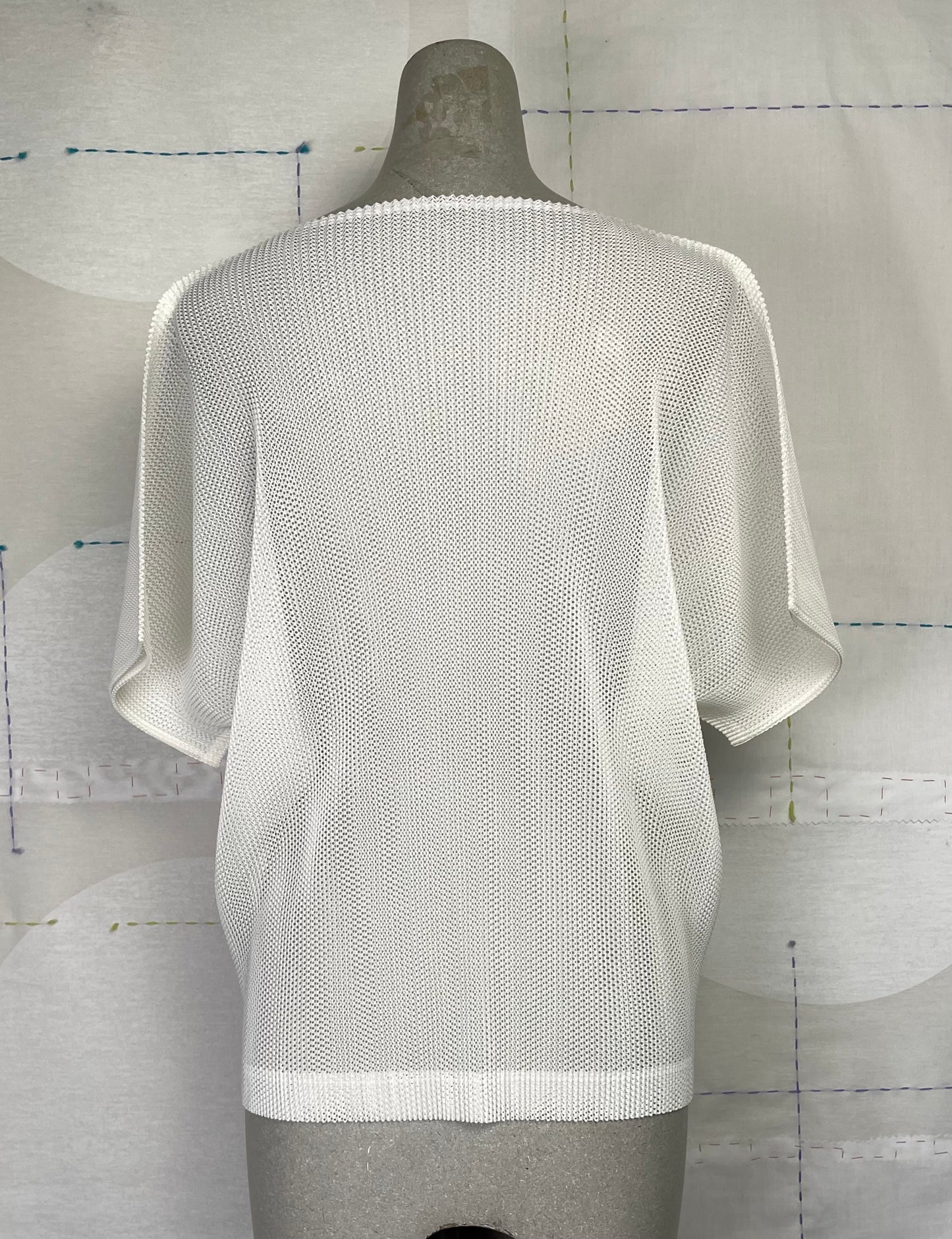 Pleats Please Issey Miyake  ~  Tatami July Mesh Top - Off White