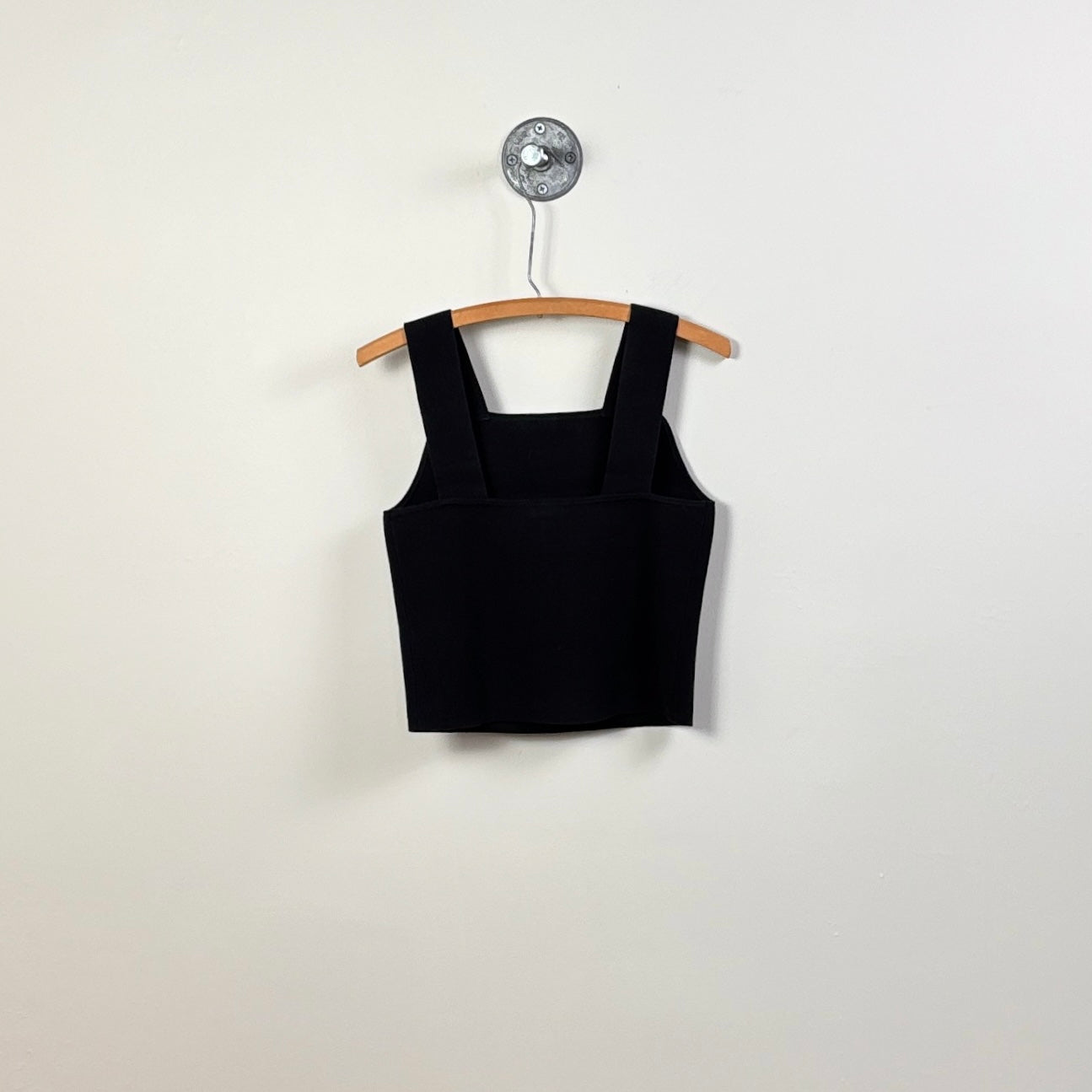Lilla P. ~  Wide Strap Knit Tank - Black