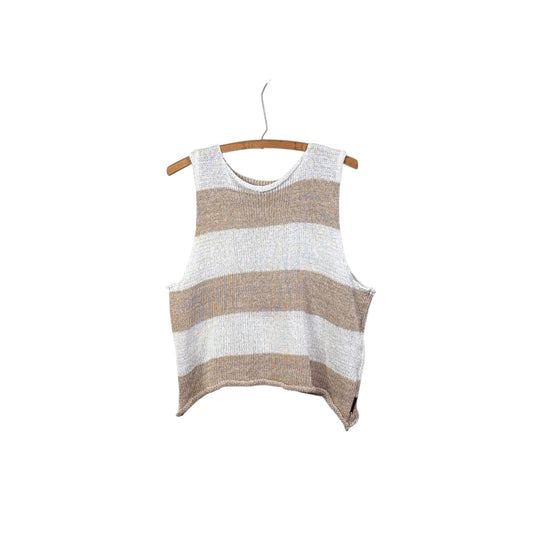 Paper Temples  ~  Simone Vest - Almond/White