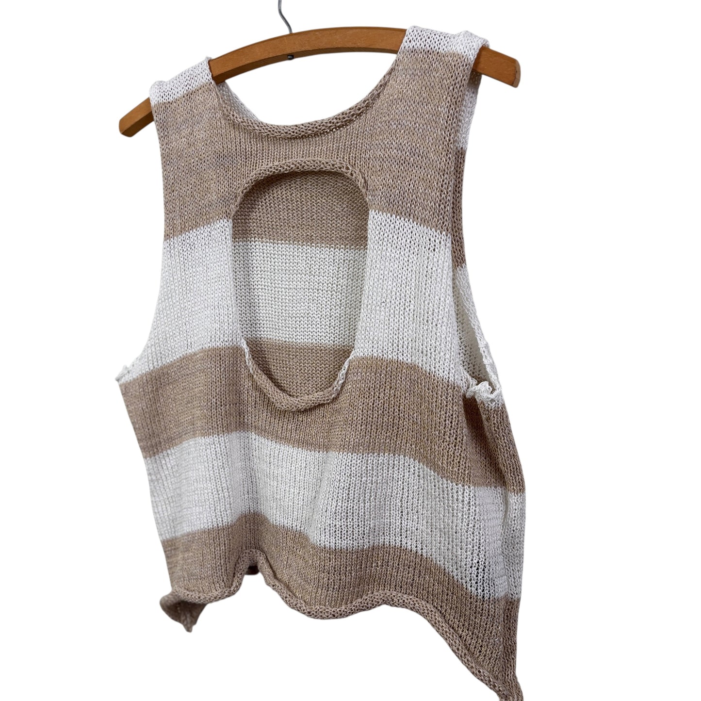 Paper Temples  ~  Simone Vest - Almond/White