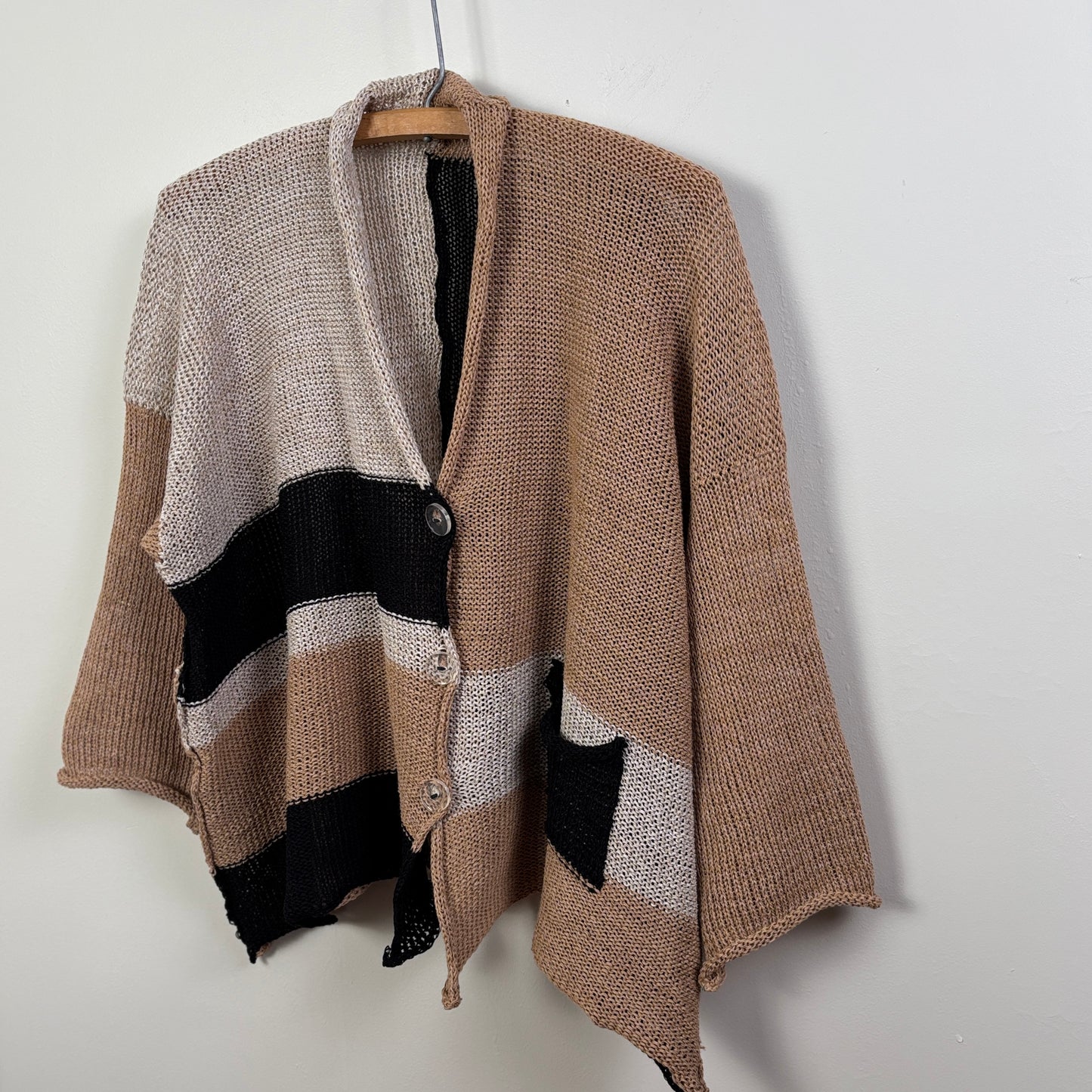 Paper Temples  ~  Addon Cardigan - Black/Camel/Almond