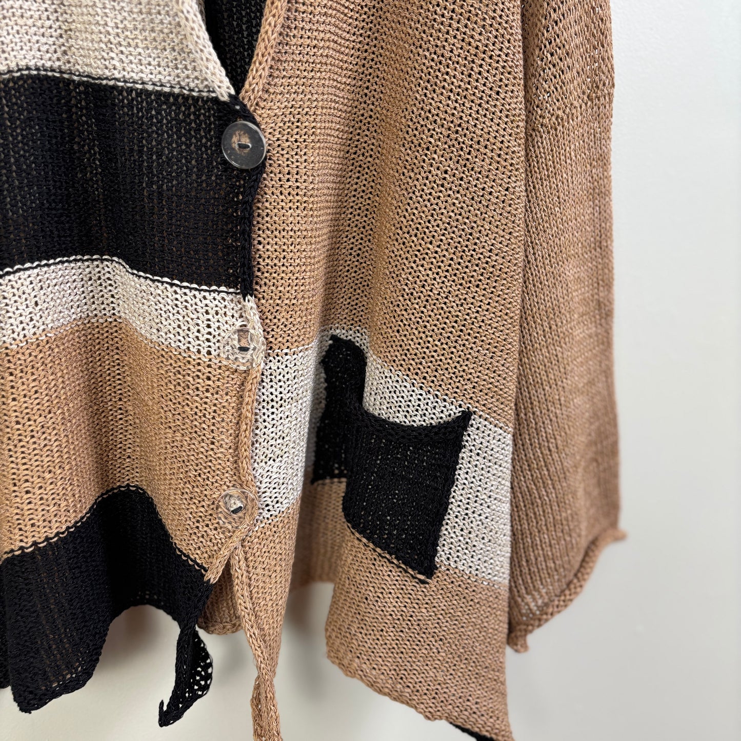 Paper Temples  ~  Addon Cardigan - Black/Camel/Almond