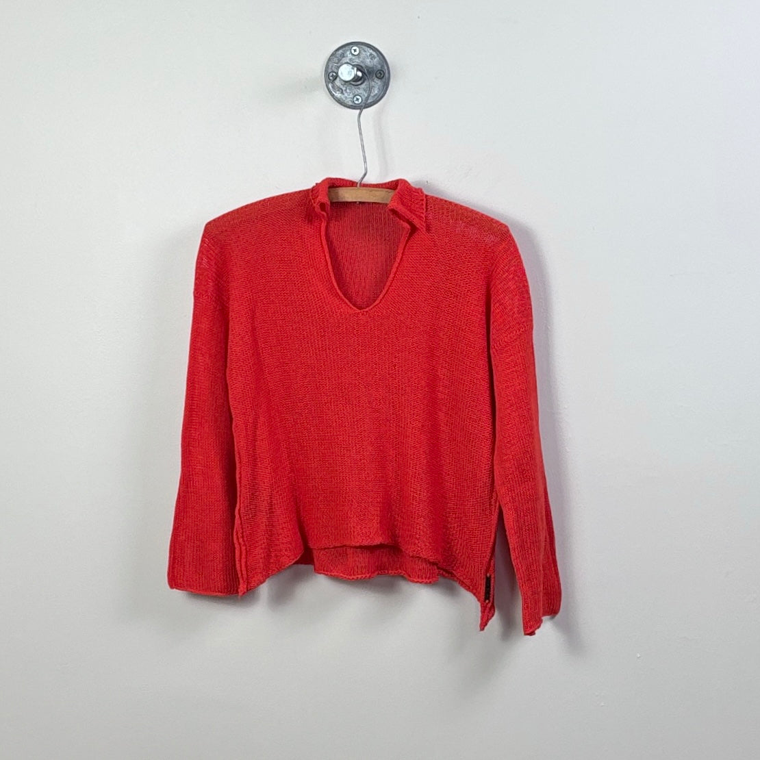 Paper Temples  ~  Ray Pullover - Red Overdye