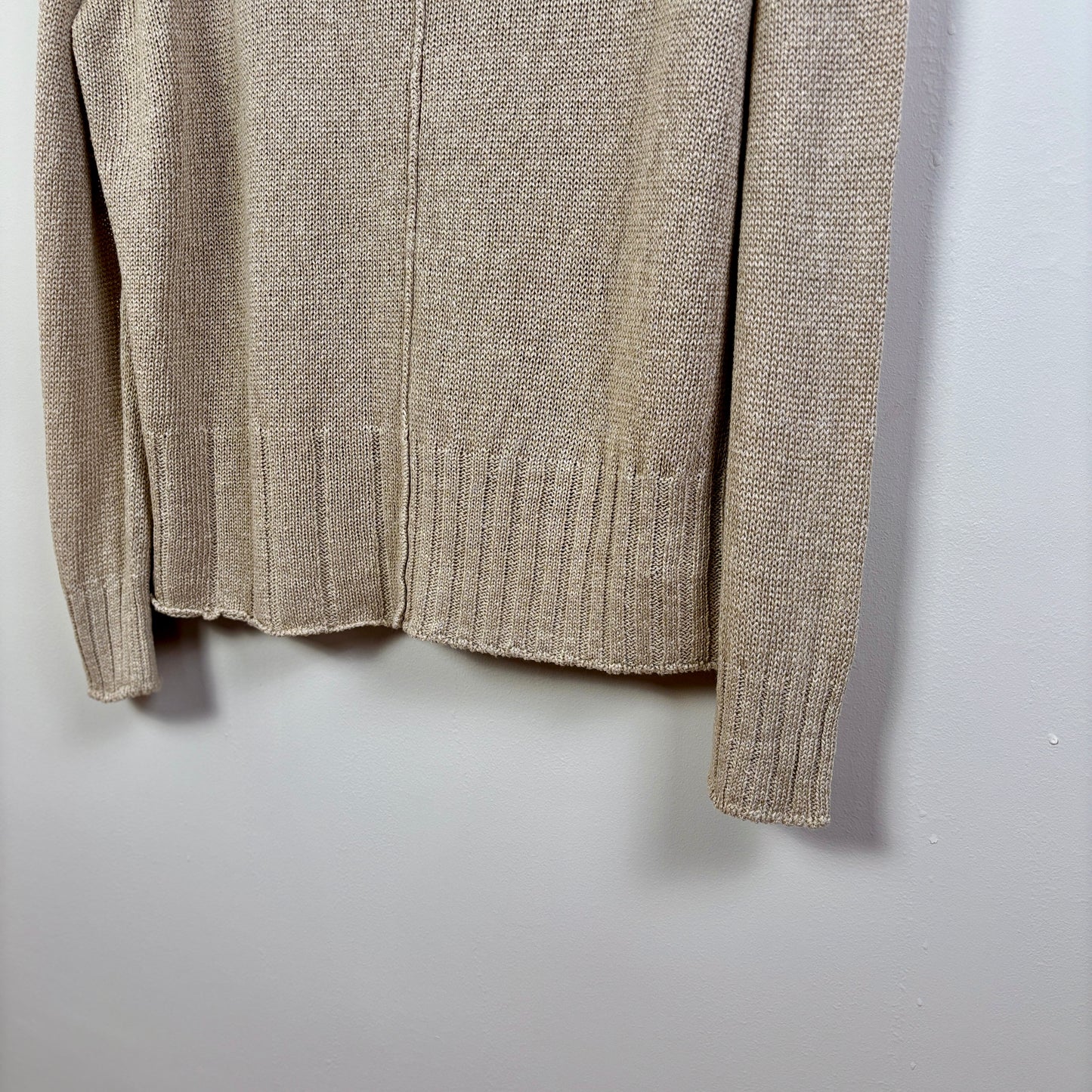 MJW  ~  Round Neck Pullover - Flax