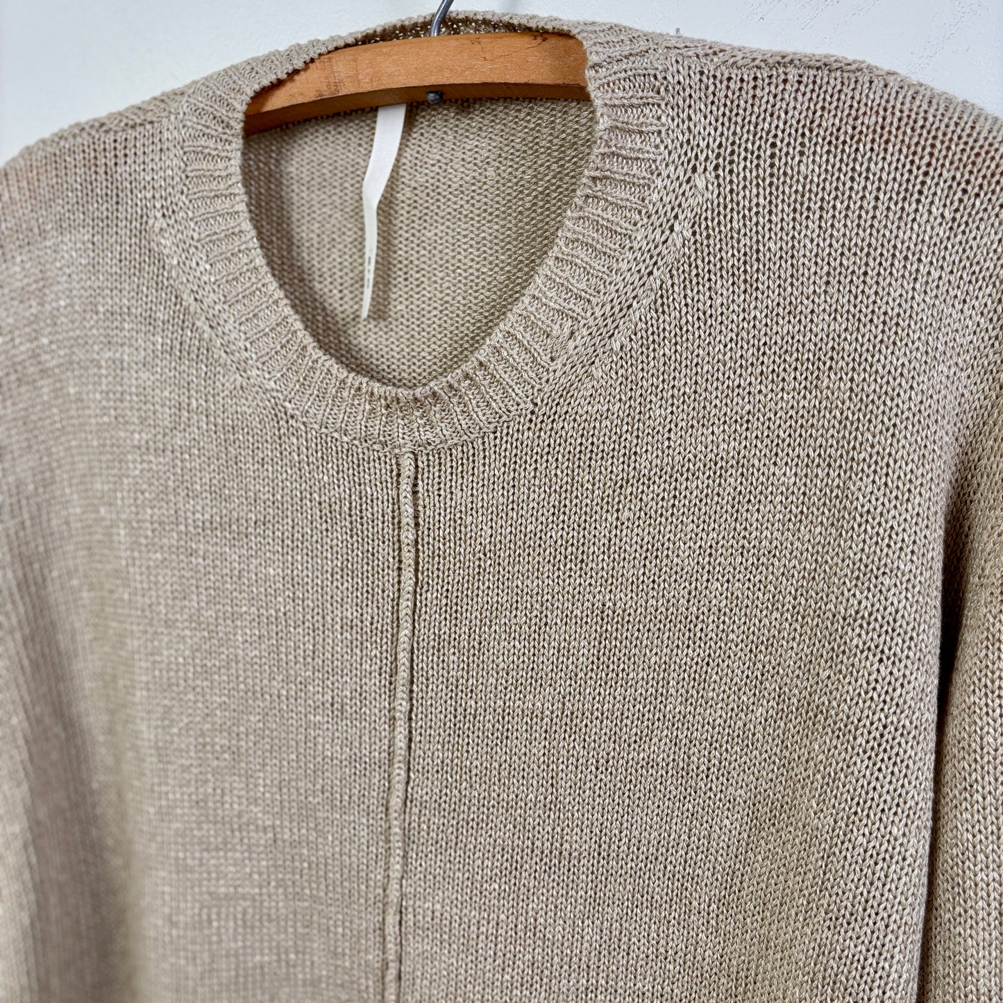 MJW  ~  Round Neck Pullover - Flax