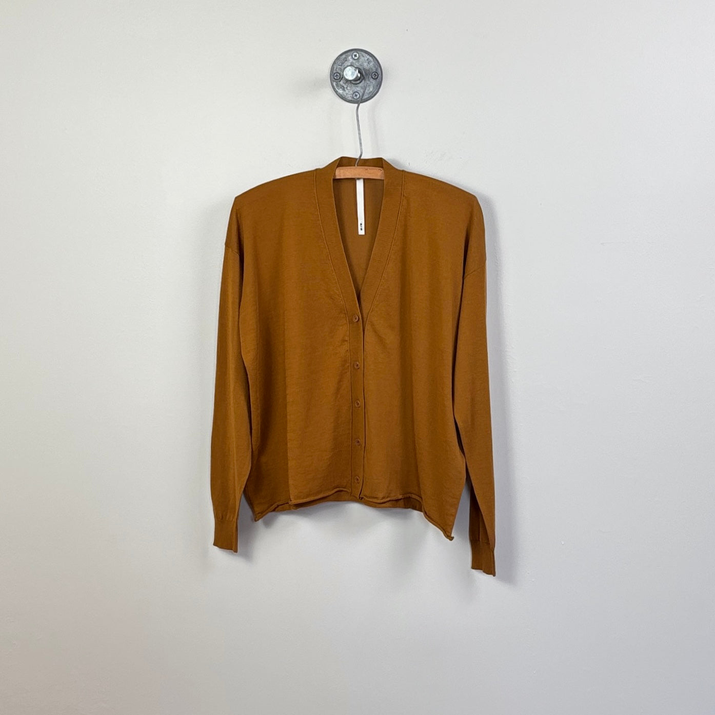 MJW  ~  Cotton Cardigan - Toast