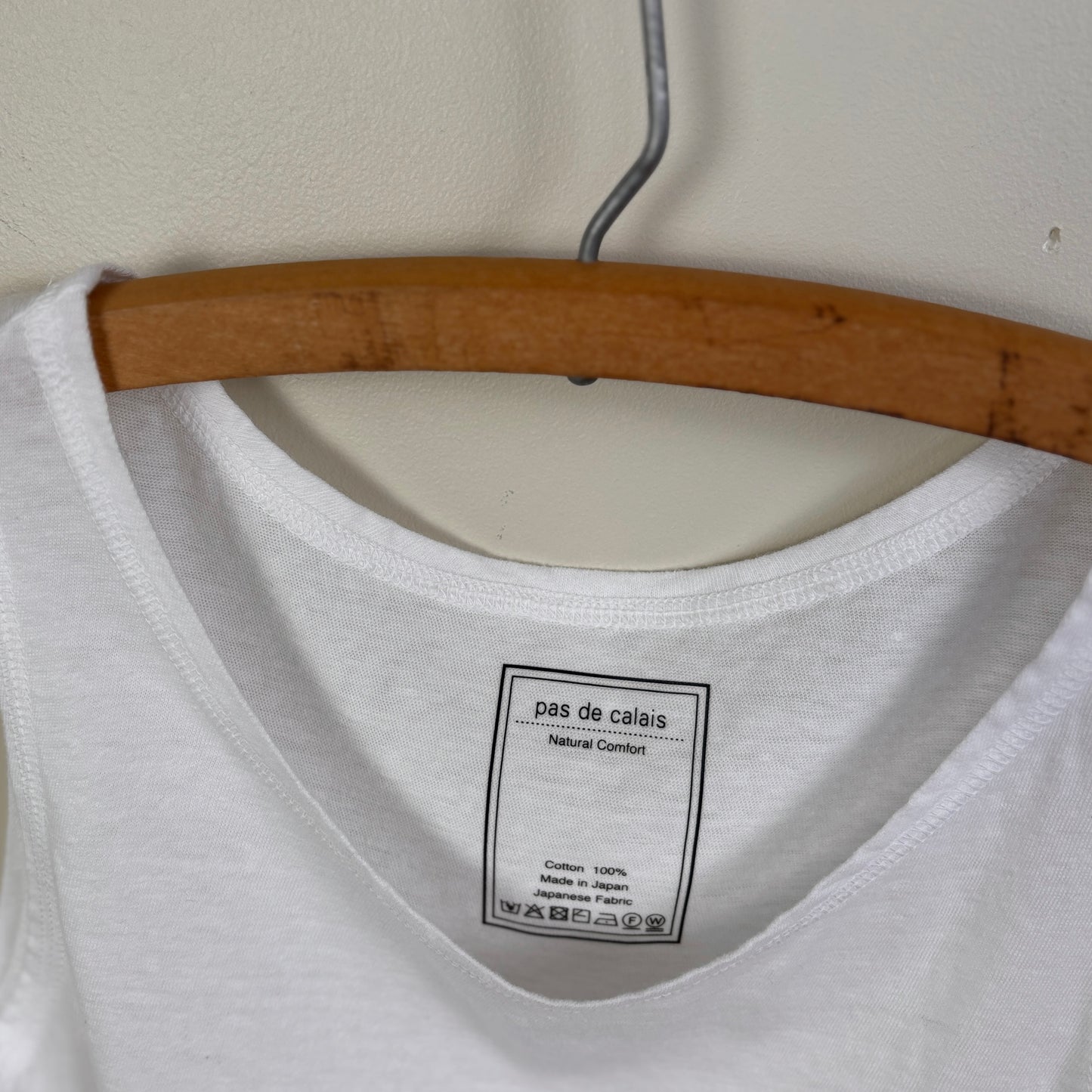 Pas de Calais  ~  Soft Cotton Jersey Tank Top - White