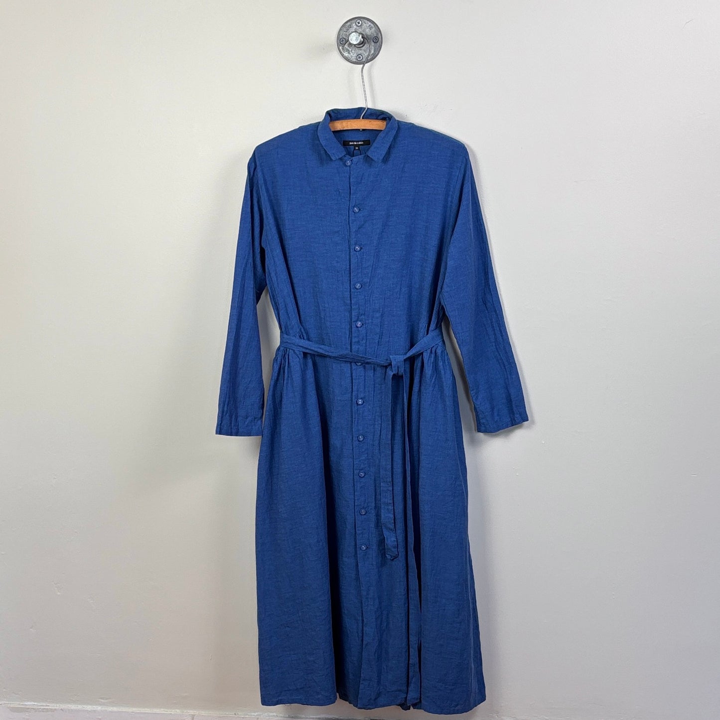 Pas de Calais  ~  Organic Cotton Chambray Dress - Blue