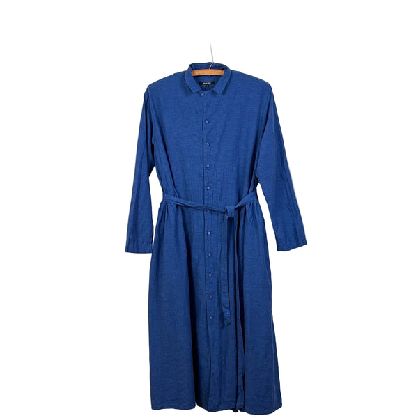 Pas de Calais  ~  Organic Cotton Chambray Dress - Blue