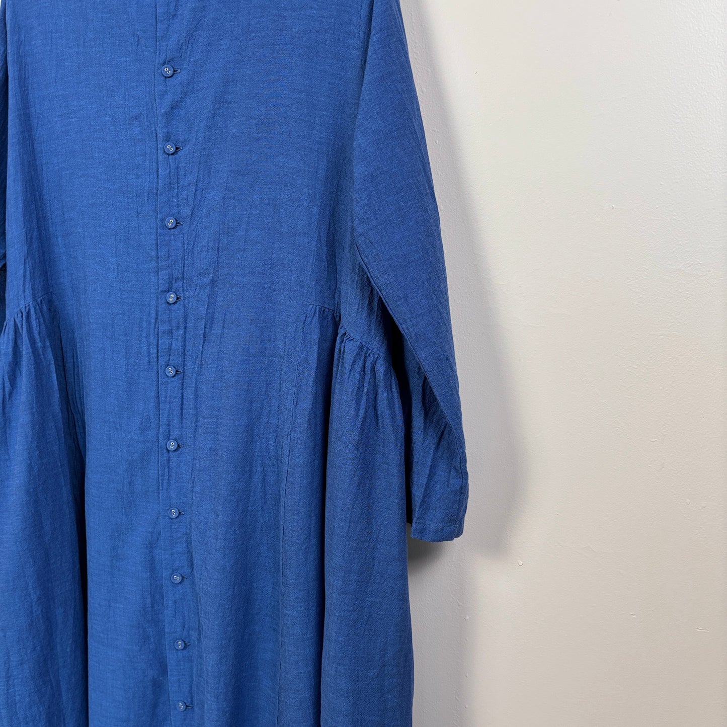 Pas de Calais  ~  Organic Cotton Chambray Dress - Blue