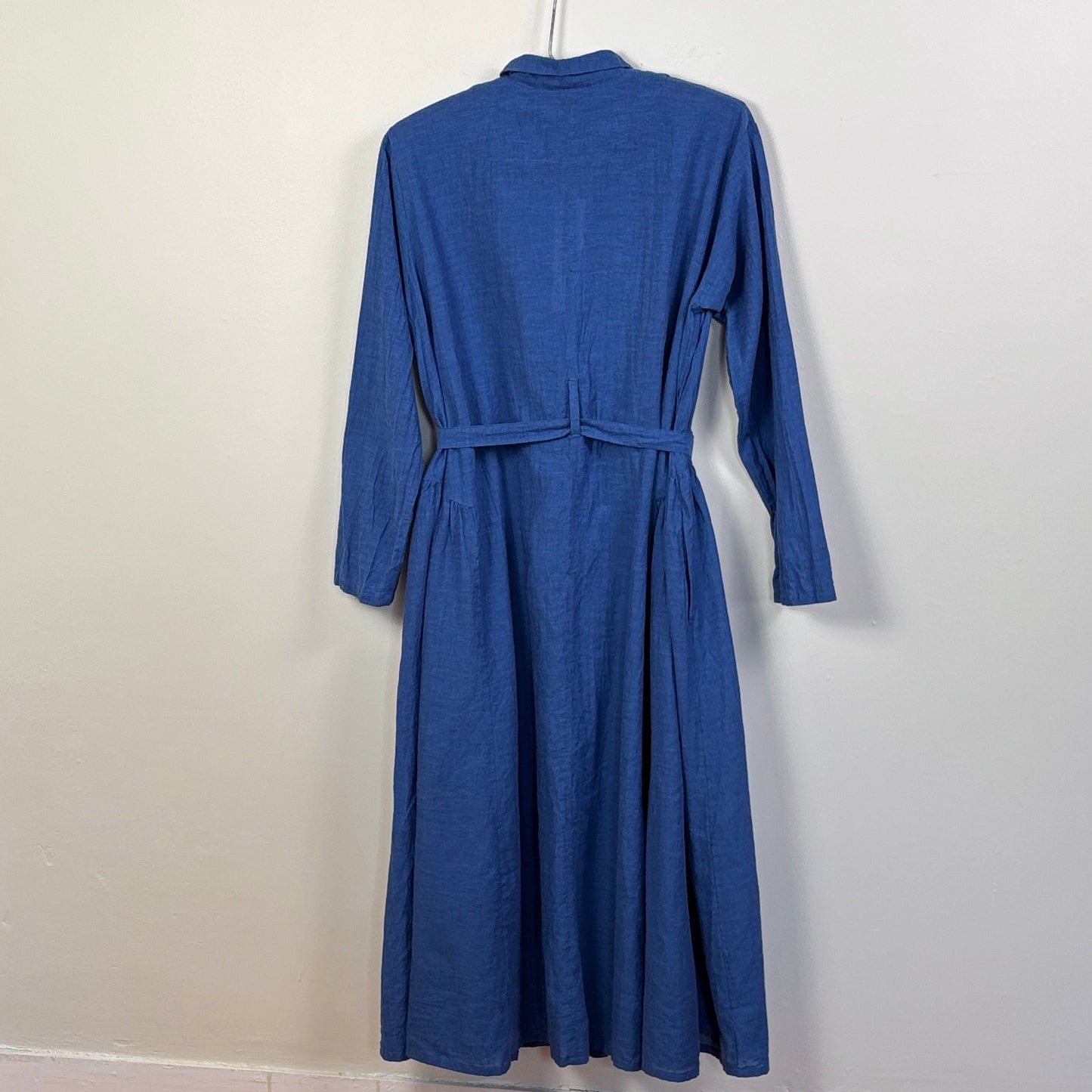 Pas de Calais  ~  Organic Cotton Chambray Dress - Blue