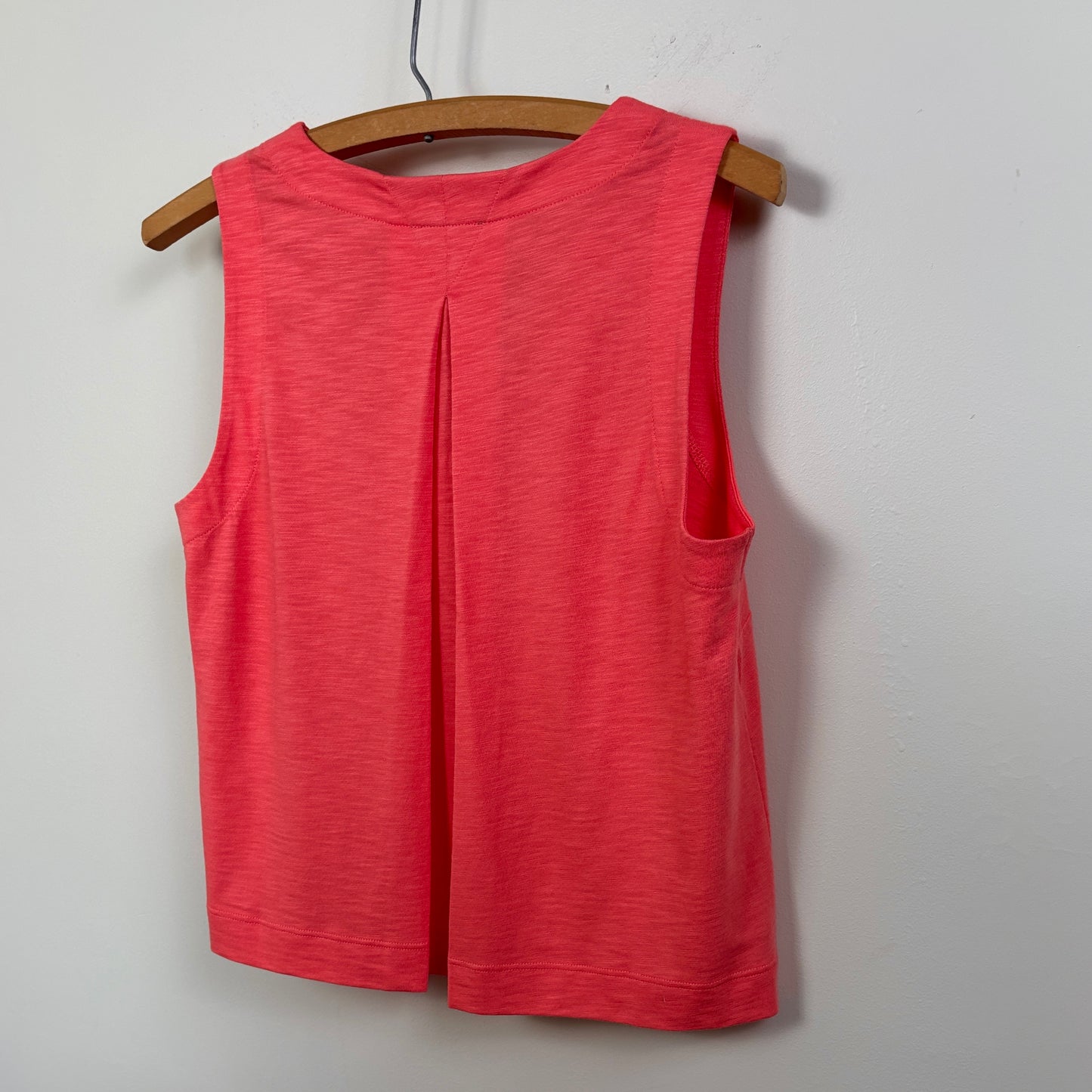 Lilla P. ~  Pleat Back Split Neck Tank - Sunkist