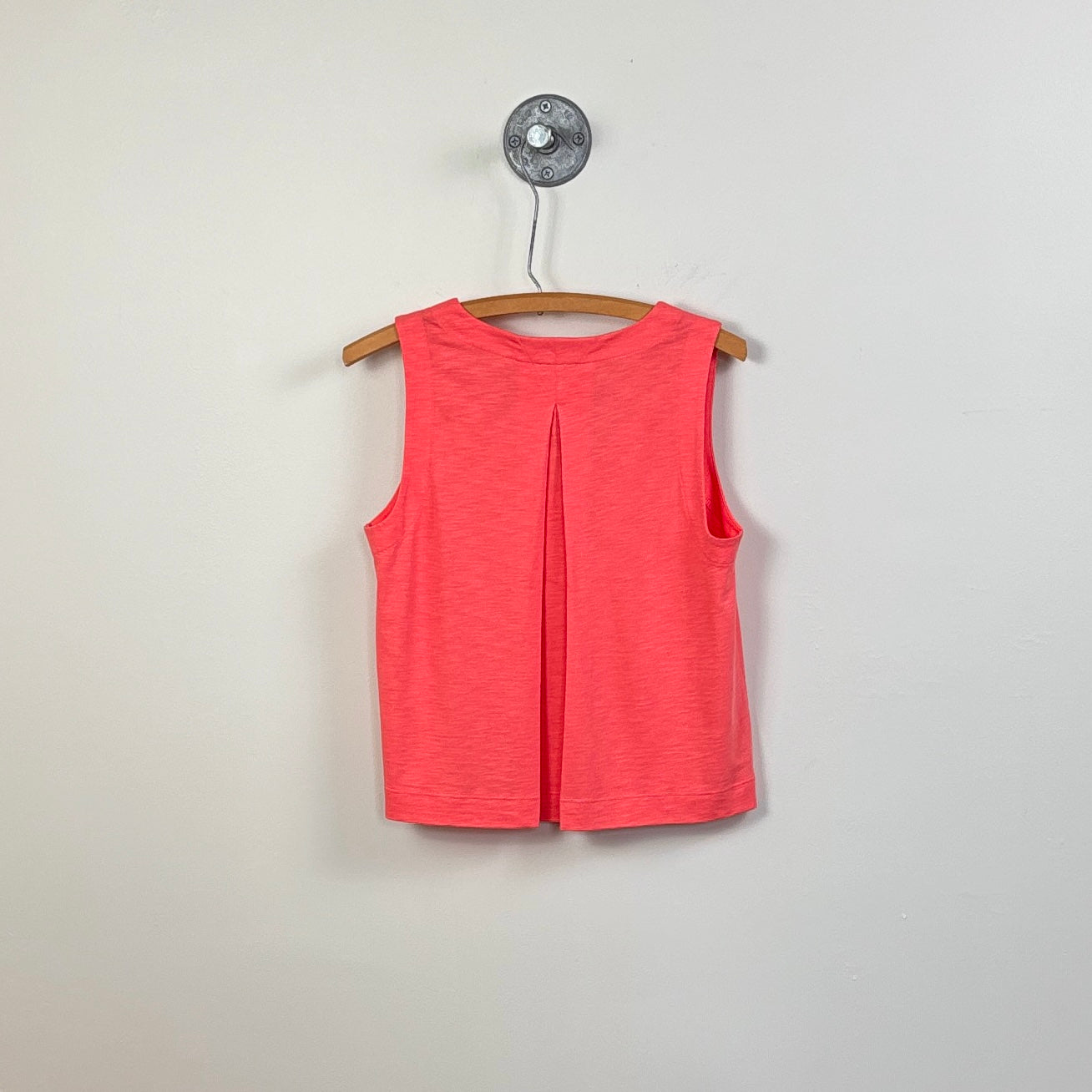 Lilla P. ~  Pleat Back Split Neck Tank - Sunkist
