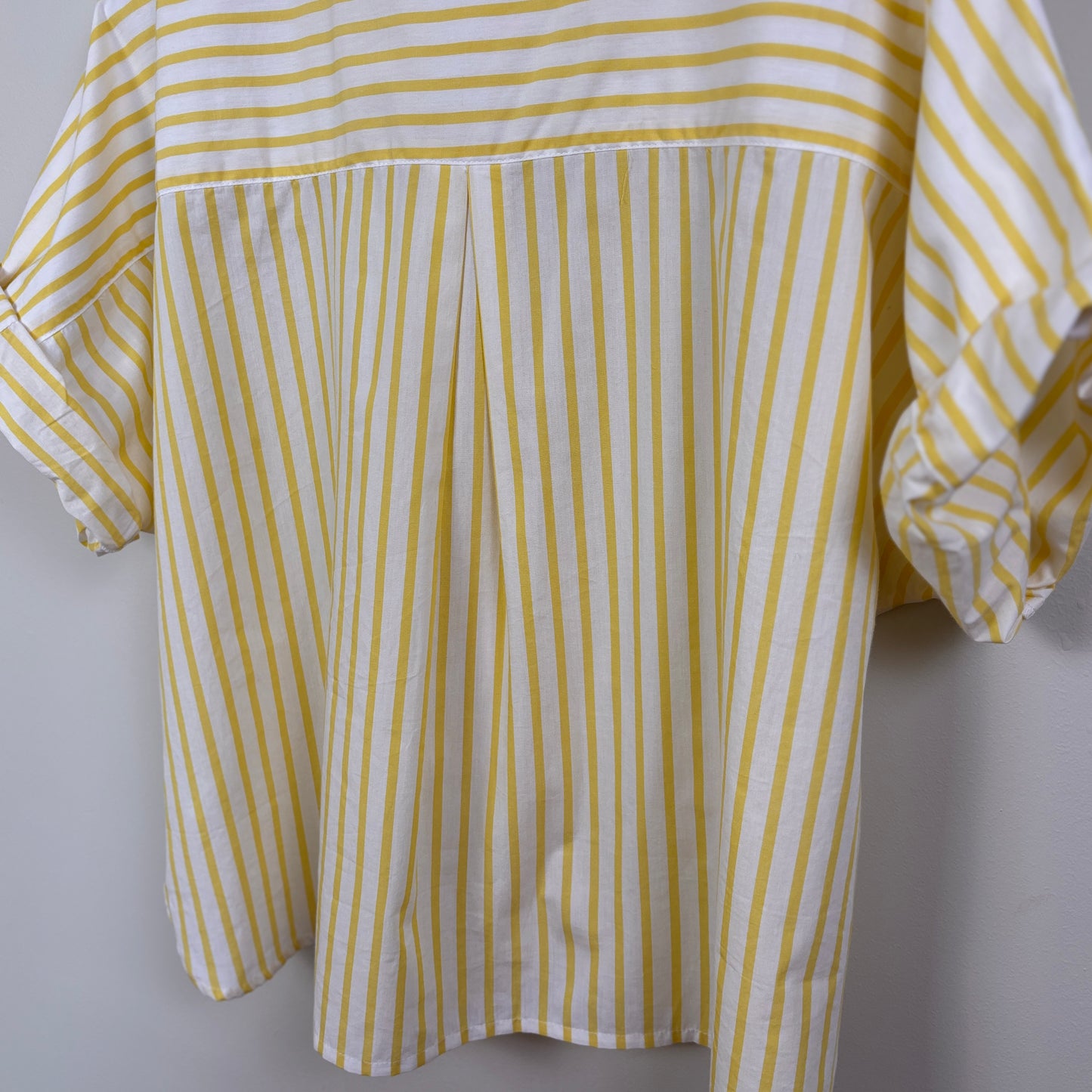 Lilla P. ~  Oversized Button Down Dolman - Sunflower Stripe
