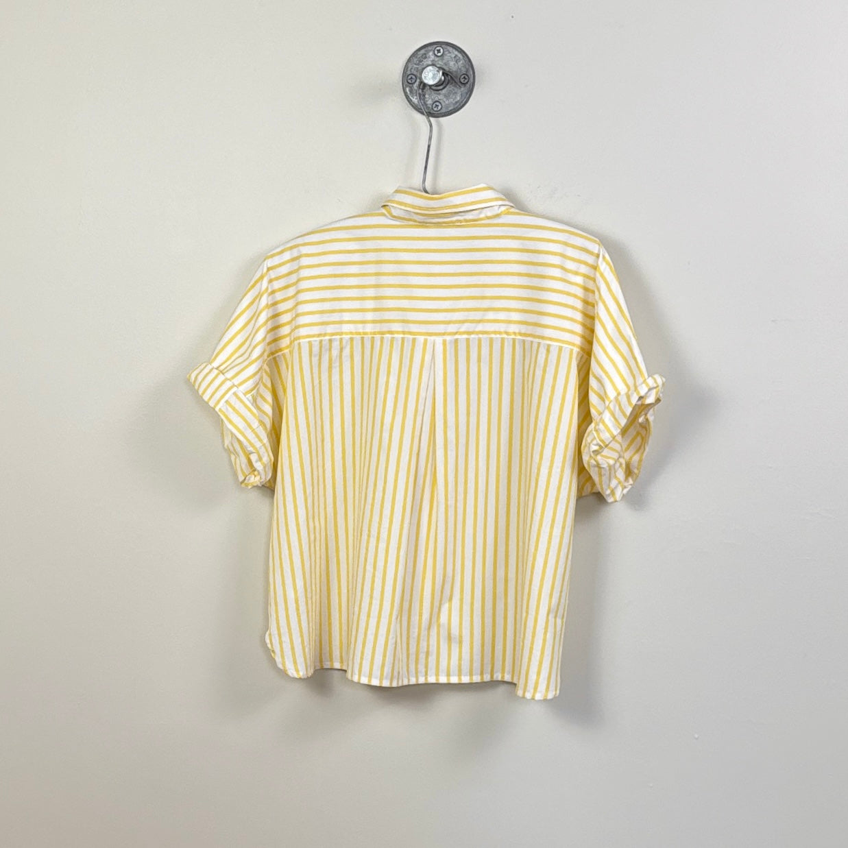 Lilla P. ~  Oversized Button Down Dolman - Sunflower Stripe