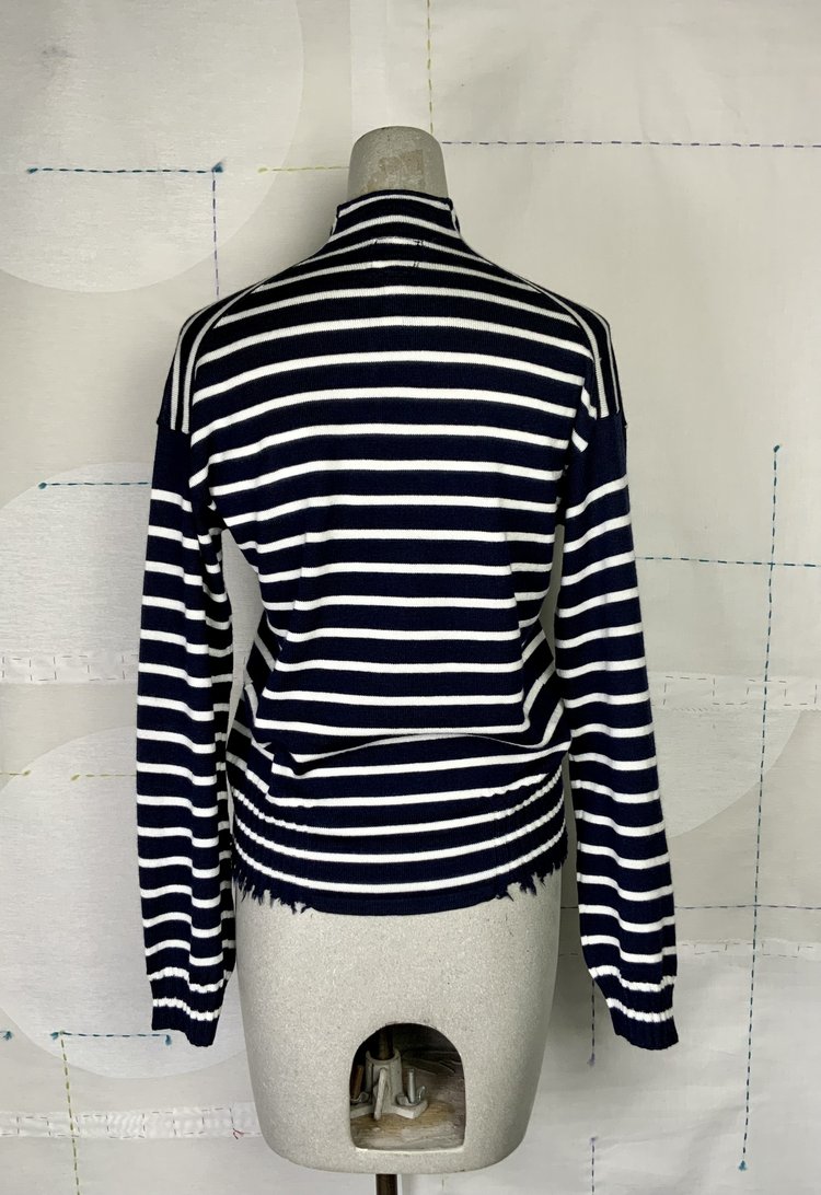 H+ Hannoh Wessel Pullover Kamill-Navy/Natural Stripes