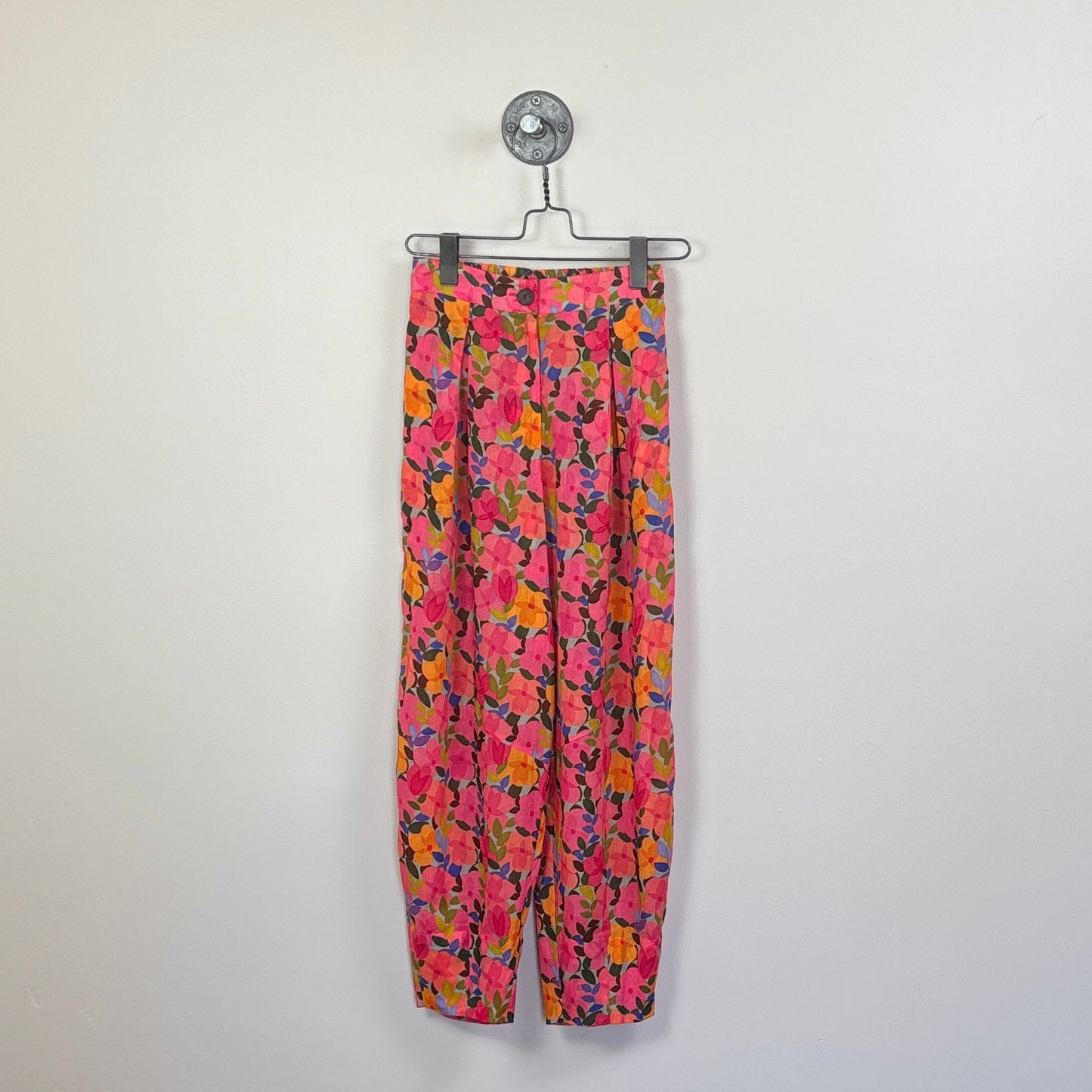 Neeru Kumar  ~  Tuck Front Trousers - Pink Floral
