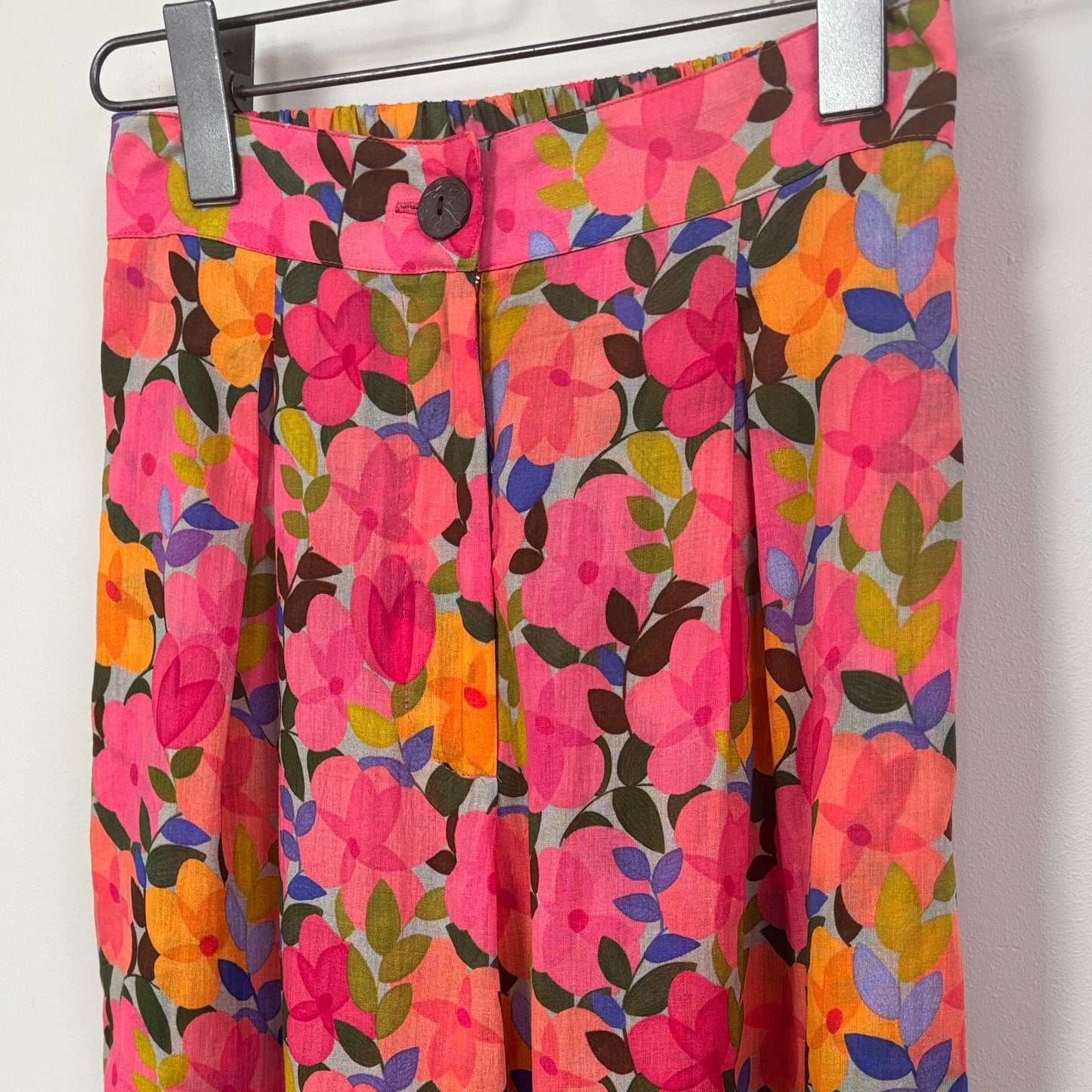 Neeru Kumar  ~  Tuck Front Trousers - Pink Floral