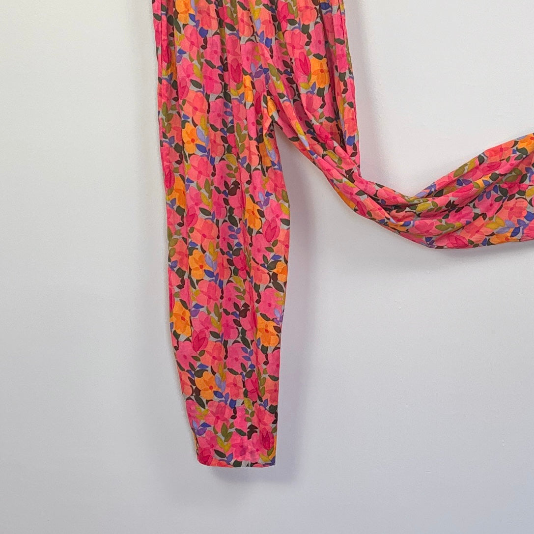 Neeru Kumar  ~  Tuck Front Trousers - Pink Floral