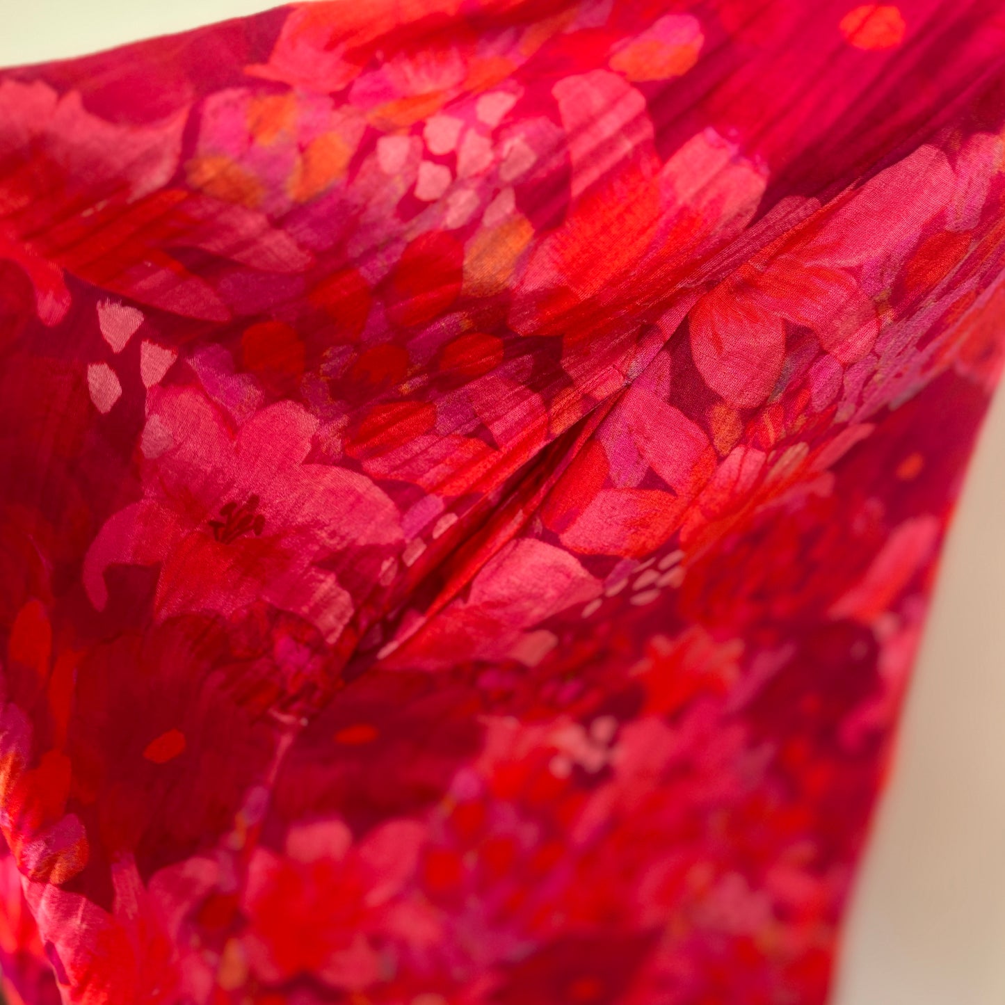 Neeru Kumar  ~  Sleeveless Pleat Front Dress - Pink Floral