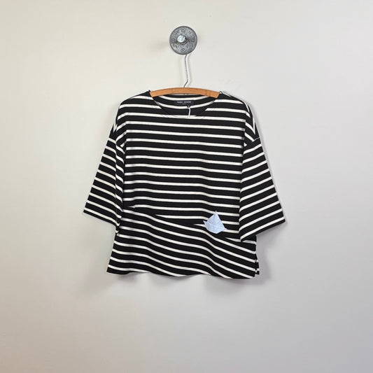 Yoshi Kondo  ~  Jungle Stripe Top - Black/Ivory