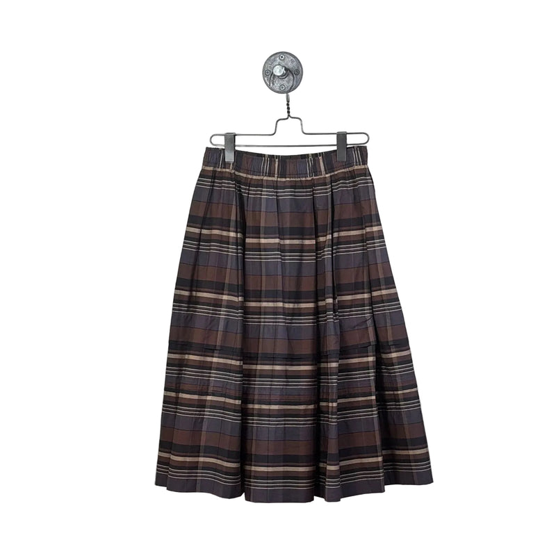 Uqnatu  ~  Belle Skirt with Tucks - Cocoa Madras