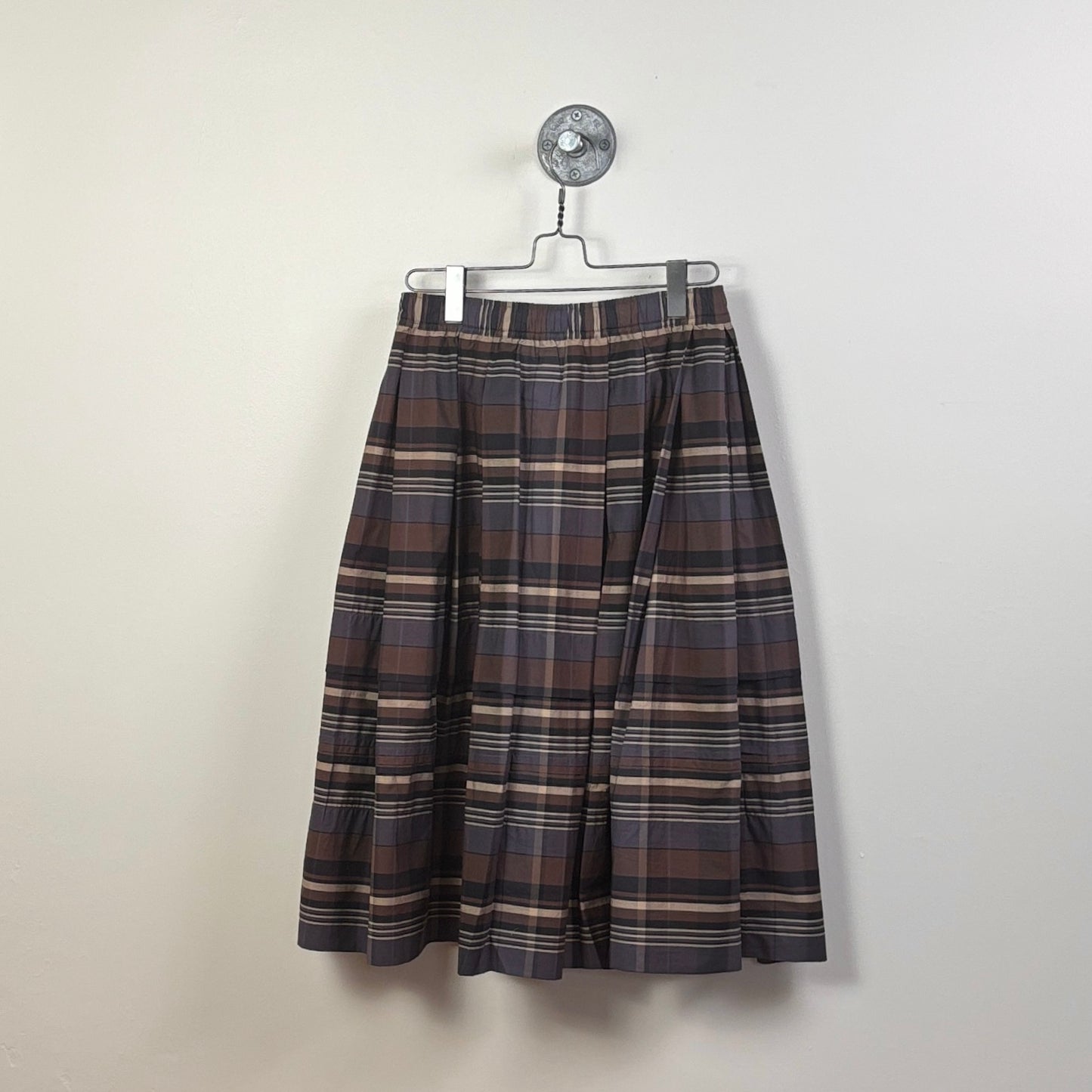 Uqnatu  ~  Belle Skirt with Tucks - Cocoa Madras