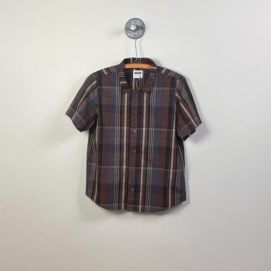 Uqnatu  ~  Pleat Sleeve Blouse - Cocoa Madras