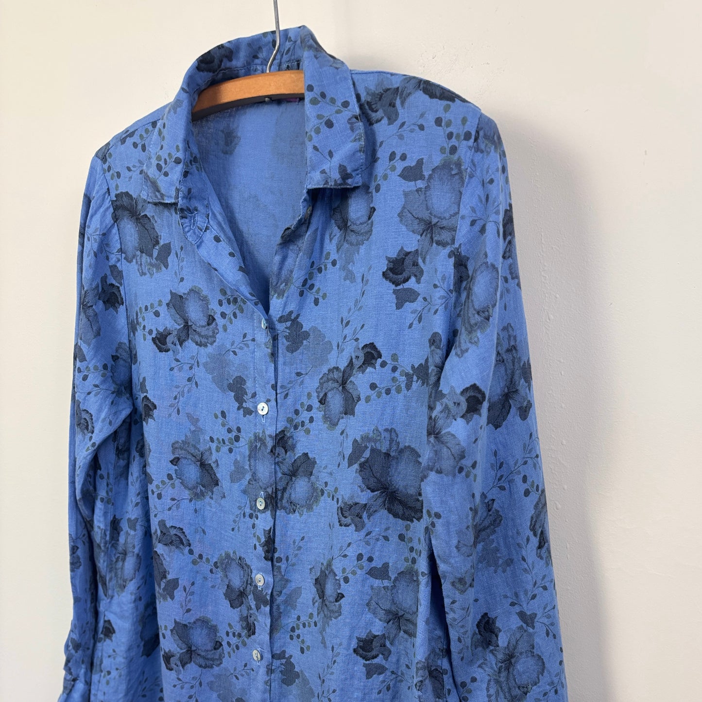 Cut Loose  ~  Shirt Dress - Forget Me Not